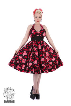 Hearts & Roses Halter Dress